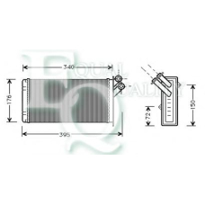 RR0090 EQUAL QUALITY Теплообменник, отопление салона