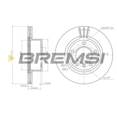 DBB229V BREMSI Тормозной диск