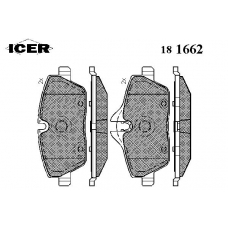 181662 ICER Комплект тормозных колодок, дисковый тормоз