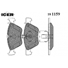 181159 ICER Комплект тормозных колодок, дисковый тормоз