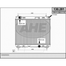 130.281 AHE Радиатор, охлаждение двигателя