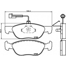 8DB 355 008-321 HELLA Комплект тормозных колодок, дисковый тормоз