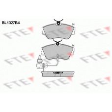 BL1327B4 FTE Комплект тормозных колодок, дисковый тормоз
