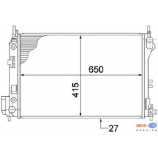 8MK 376 771-211 HELLA Радиатор, охлаждение двигателя