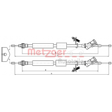 10.5371 METZGER Трос, стояночная тормозная система