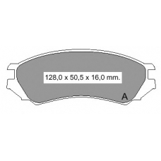 834120 Vema Комплект тормозных колодок, дисковый тормоз