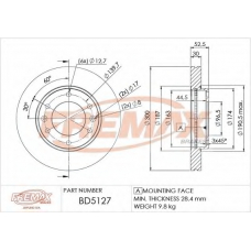 BD-5127 FREMAX Тормозной диск