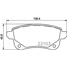 2210301 TEXTAR Комплект тормозных колодок, дисковый тормоз
