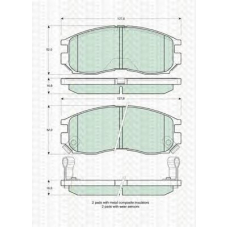 8110 42008 TRIDON Brake pads - front