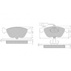 PF1184 PROCODIS FRANCE Комплект тормозных колодок, дисковый тормоз