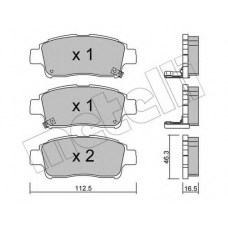 22-0292-0 METELLI Комплект тормозных колодок, дисковый тормоз