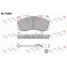 BL1764B2 FTE Комплект тормозных колодок, дисковый тормоз