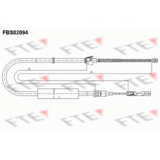 FBS02094 FTE Трос, стояночная тормозная система