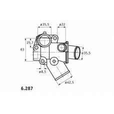 6.287.87 BEHR Термостат, охлаждающая жидкость