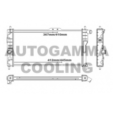 100692 AUTOGAMMA Радиатор, охлаждение двигателя