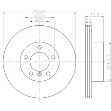 8DD 355 111-921 HELLA PAGID Тормозной диск