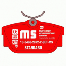 13046028722-SET-MS MASTER-SPORT Комплект тормозных колодок, дисковый тормоз