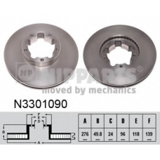 N3301090 NIPPARTS Тормозной диск