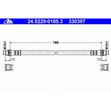 24.5229-0185.3 ATE Тормозной шланг