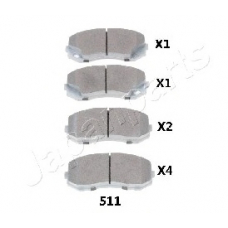 PA-511AF JAPANPARTS Комплект тормозных колодок, дисковый тормоз