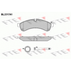 BL2217A1 FTE Комплект тормозных колодок, дисковый тормоз