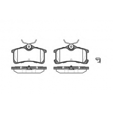 1050 02 KAWE Комплект тормозных колодок, дисковый тормоз