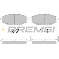 BP2871 BREMSI Комплект тормозных колодок, дисковый тормоз