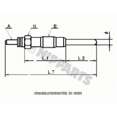J5712003 NIPPARTS Свеча накаливания
