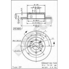 BS 7495 BRECO Тормозной диск