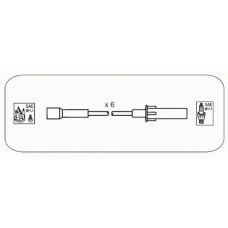 AM75 JANMOR Комплект проводов зажигания