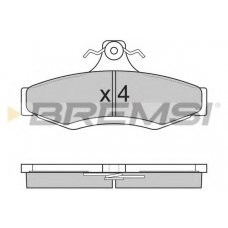 BP2851 BREMSI Комплект тормозных колодок, дисковый тормоз