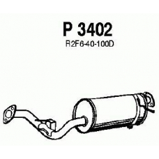 P3402 FENNO Средний глушитель выхлопных газов