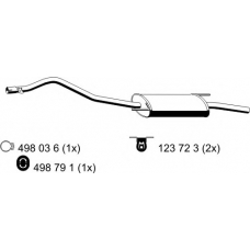 176170 ERNST Глушитель выхлопных газов конечный