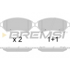 BP2876 BREMSI Комплект тормозных колодок, дисковый тормоз