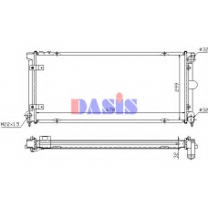 330170N AKS DASIS Радиатор, охлаждение двигателя