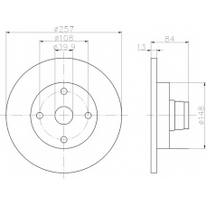 MDC1089 MINTEX Тормозной диск