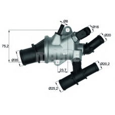 TI 162 88 MAHLE Термостат, охлаждающая жидкость