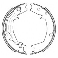 Z4235.00 WOKING Комплект тормозных колодок, стояночная тормозная с