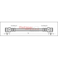 4112808 METZGER Тормозной шланг