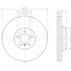 8DD 355 110-001 HELLA Тормозной диск