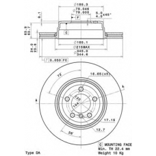 09.A712.11 BREMBO Тормозной диск