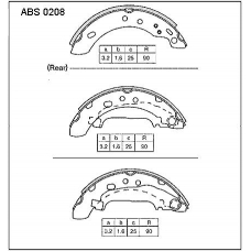 ABS0208 Allied Nippon Колодки барабанные