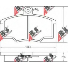 36138 OE ABS Комплект тормозных колодок, дисковый тормоз