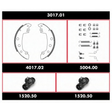 3017.01 WOKING Комплект тормозов, барабанный тормозной механизм