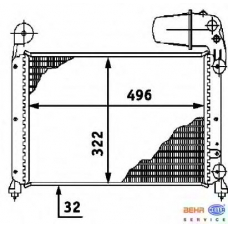 8MK 376 716-121 HELLA Радиатор, охлаждение двигателя