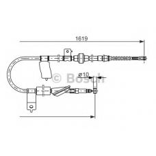 1 987 477 737 BOSCH Трос, стояночная тормозная система