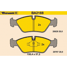 BA2188 BARUM Комплект тормозных колодок, дисковый тормоз