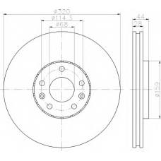 8DD 355 116-141 HELLA Тормозной диск