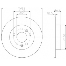 8DD 355 103-531 HELLA PAGID Тормозной диск