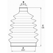 SJK7058.00 OPEN PARTS Комплект пылника, приводной вал